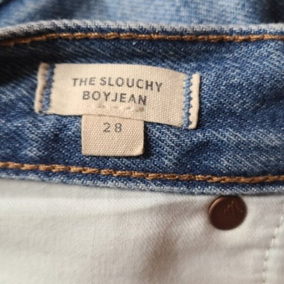 NEW! MADEWELL THE SLOUCHY BOYJEAN HIGH-RISE RELAXED BOYFRIEND RIGID JEANS sz 28 - Picture 7 of 8